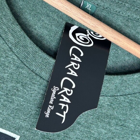 Ireland 1988 Graphic Tee Bottle Green Crewneck Short Sleeve XL Cara Craft Cotton - Picture 4 of 7